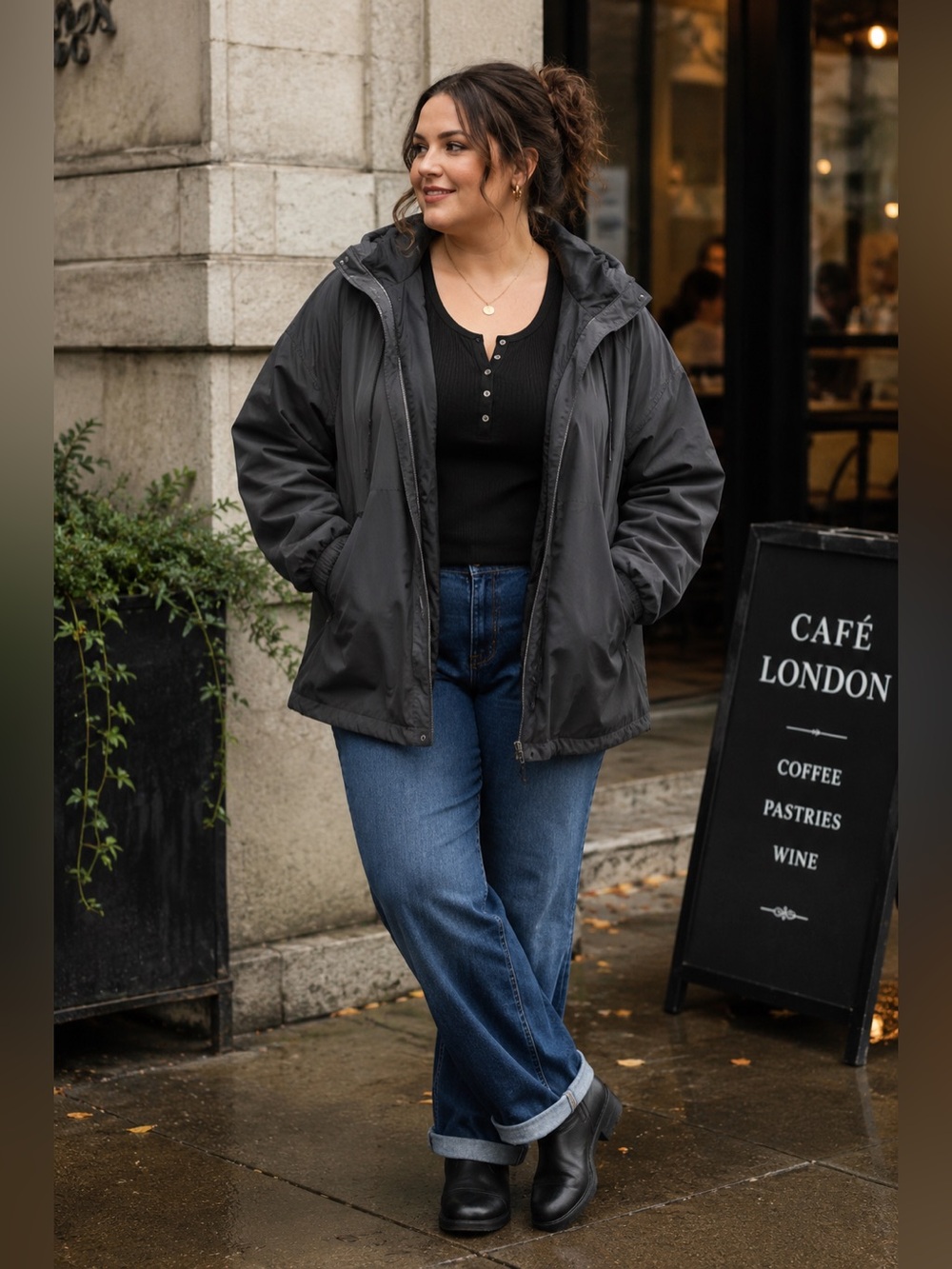 London Fog Gray Insulated Hooded Jacket Coat Plus Size 1X Utility Outerwear